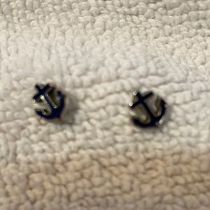 COPY - Navy anchor stud earrings